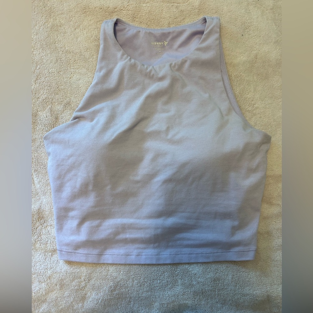 Old Navy Lavender High-Neck Crop Tank